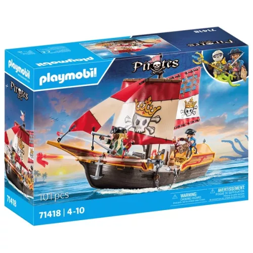 PLAYMOBIL Pirates 71418 Kis kalózhajó, 3–5 év