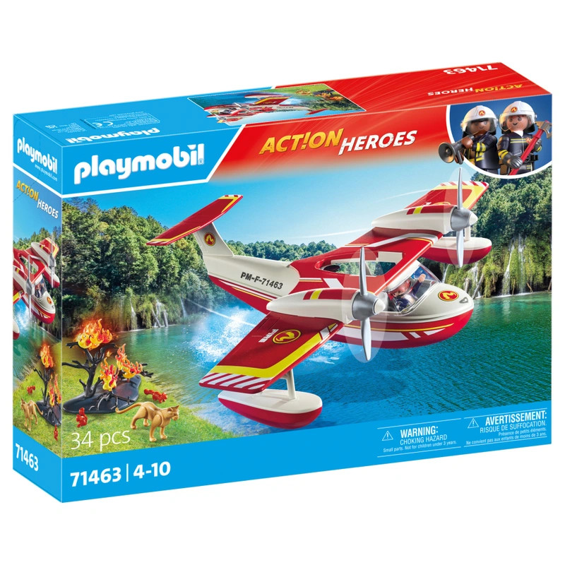 PLAYMOBIL Action Heroes 71463 Tűzoltó repülőgép tűzoltó funkcióval – fő nézet
