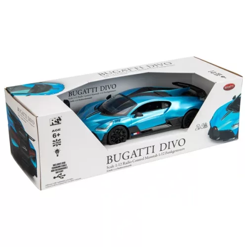 Bugatti Divo távirányítós autó 1:12 méretarányú, kék, 3–5 év, Többszínű