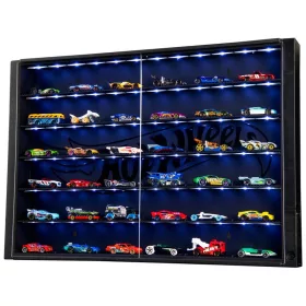 Hot Wheels világító fali vitrin 36 kisautóhoz