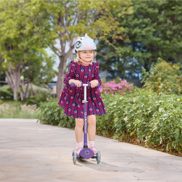 Globber Tri-Scooter PRIMO PLUS LIGHTS gyerek roller LED kerekekkel, lila – alternatív kép 2