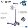 Globber Tri-Scooter PRIMO PLUS LIGHTS gyerek roller LED kerekekkel, lila, 3–5 év, Többszínű