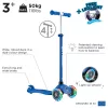 Globber Tri-Scooter PRIMO PLUS LIGHTS gyerek roller LED kerekekkel, kék, 3–5 év, Többszínű