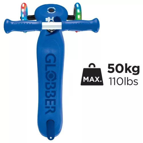 Globber Tri-Scooter PRIMO PLUS LIGHTS gyerek roller LED kerekekkel, kék, 3–5 év, Többszínű