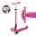 Globber Tri-Scooter PRIMO ÖSSZECSUKHATÓ PLUS LÁMPÁK Gyerek Roller LED Kerekekkel, Rózsaszín