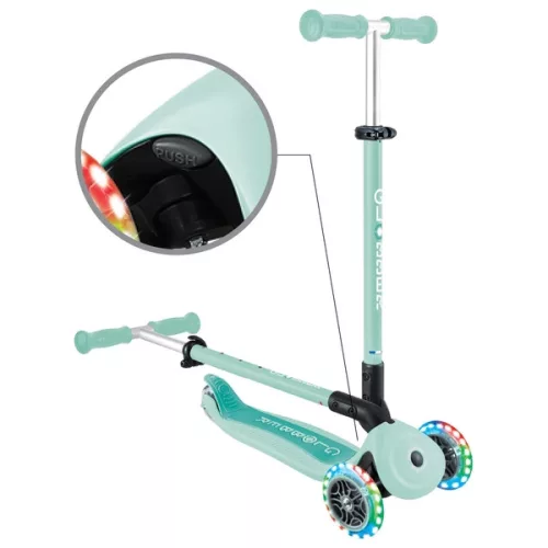 Globber 3 az 1-ben görgő GO UP ACTIVE LIGHTS Scooter 360 tricikli és futóbicikli menta, 3–5 év, Többszínű
