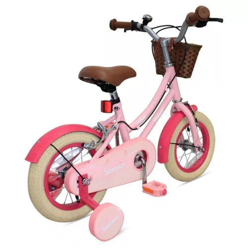 12 colos Verve Summer gyermekkerékpár pótkerekekkel, rózsaszín