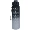 Kulacs időbeosztás-jelölésekkel, 1000 ml, fekete/szürke