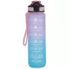 Kulacs időbeosztás-jelölésekkel, 1000 ml, rózsaszín/türkiz
