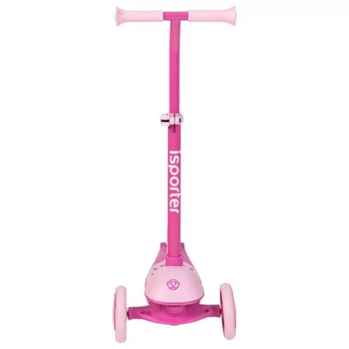 iSporter Mini Roller LED Kerekekkel, Rózsaszín, 3–5 év, Többszínű