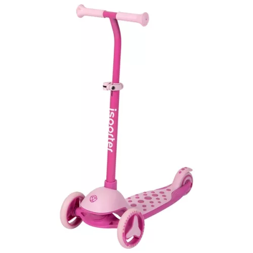 iSporter Mini Roller LED Kerekekkel, Rózsaszín, 3–5 év, Többszínű