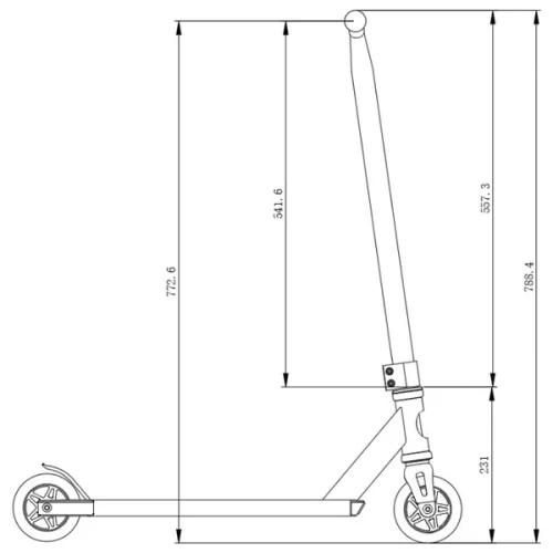 Blindside Stunt Scooter 360 Pro, 3–5 év, Többszínű