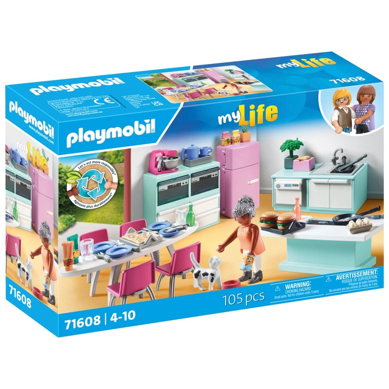 PLAYMOBIL Életem 71608 Konyha étkezővel – fő nézet