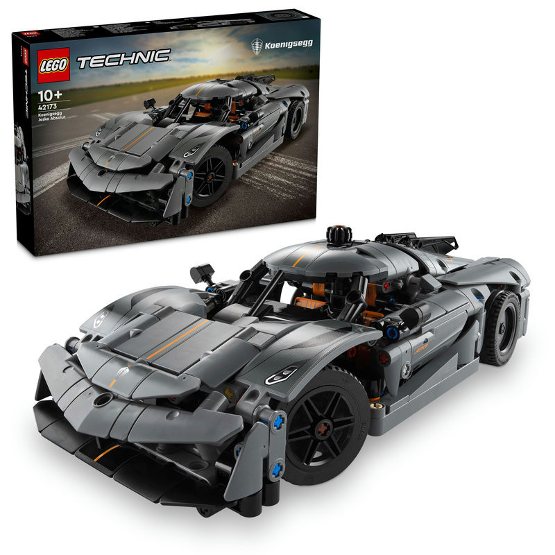 LEGO 42173 Technic Koenigsegg Jesko Absolut szürke hiperautó – fő nézet