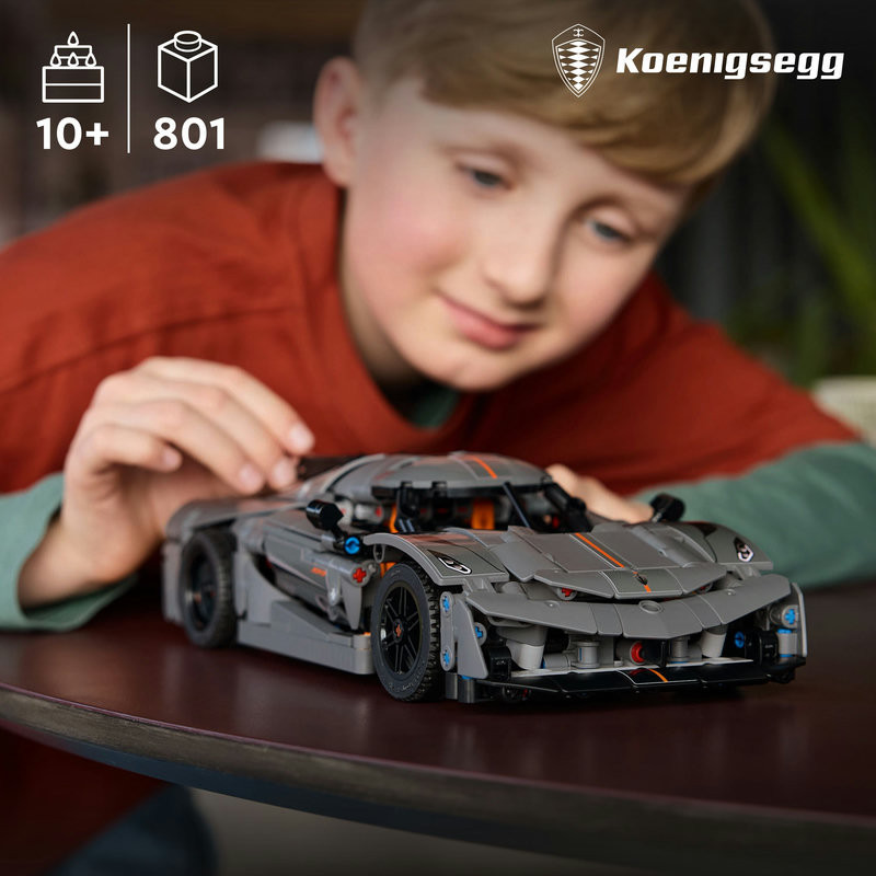 LEGO 42173 Technic Koenigsegg Jesko Absolut szürke hiperautó – alternatív kép 1