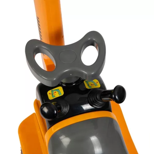 Ráülős kotrógép sisakkal és hanggal