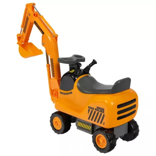 Ráülős kotrógép sisakkal és hanggal