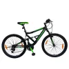 26 colos Verve Stealth Full Suspension Mountainbike, fekete/zöld