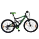 26 colos Verve Stealth Full Suspension Mountainbike, fekete/zöld
