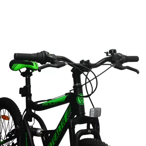 26 colos Verve Stealth Full Suspension Mountainbike, fekete/zöld