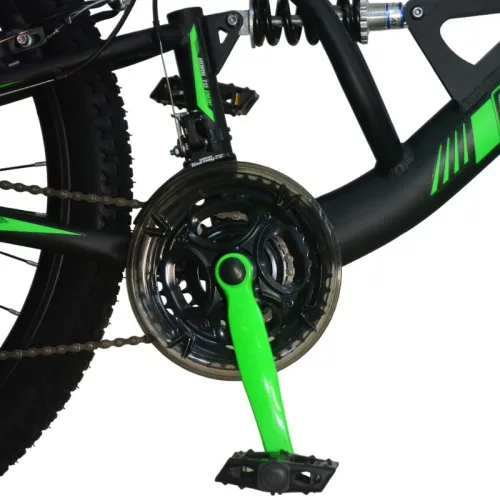 26 colos Verve Stealth Full Suspension Mountainbike, fekete/zöld