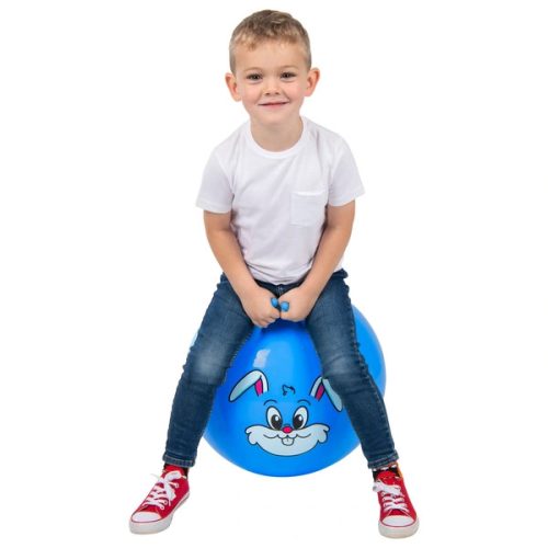 Ugráló labda, nyúl, kék, 45 cm