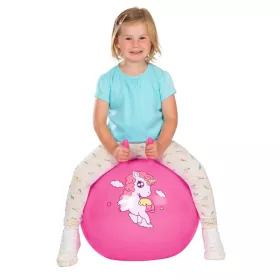Ugráló labda unikornis rózsaszín 45 cm, Többszínű