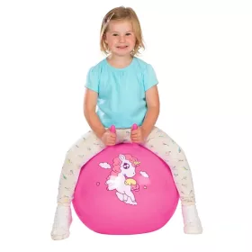 Ugráló labda unikornis rózsaszín 45 cm, Többszínű