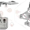 Élesebb képű távirányítású kaszkadőr drón Thunderbolt Jet X-2, Többszínű