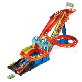   Hot Wheels City Roller Coaster Rally hullámvasút-pálya 5 kisautóval, 1:64