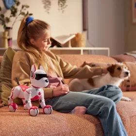  Zoey, a robotkutya – távirányítós robotjáték fénnyel és hanggal, rózsaszín
