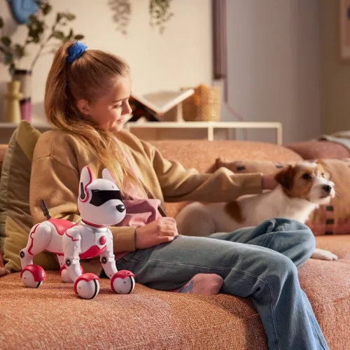 Zoey, a robotkutya – távirányítós robotjáték fénnyel és hanggal, rózsaszín