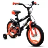 14 colos Verve Max gyermekkerékpár pótkerekekkel, fekete/narancssárga