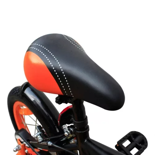 14 colos Verve Max gyermekkerékpár pótkerekekkel, fekete/narancssárga