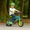 12 colos Verve Max gyerekkerékpár kiegészítő kerekekkel, kék/zöld