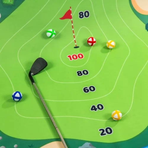 Tépőzáras golfkészlet, 3–5 év, Többszínű