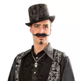 Koponyás cilinder, halloweeni kalap, 58-as méret