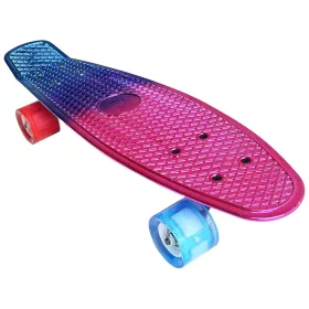 Mini gördeszka LED kerekekkel, 57 cm, rózsaszín/kék, 3–5 év, Többszínű
