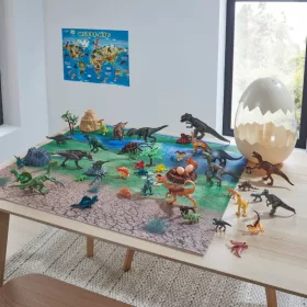   Dinosaur World dinoszauruszos tojás figurákkal és kiegészítőkkel, 50 darabos