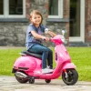 Gyerek Vespa 7,2 V-os lítium akkumulátorral és pótkerekekkel, rózsaszín, 3–5 év, Többszínű
