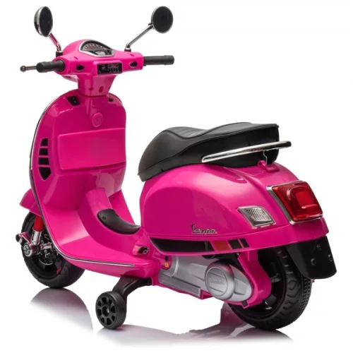 Gyerek Vespa 7,2 V-os lítium akkumulátorral és pótkerekekkel, rózsaszín, 3–5 év, Többszínű