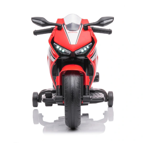 Honda CBR gyermekmotor 7,2 V-os lítium akkumulátorral és segédkerekekkel, piros – alternatív kép 2