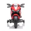 Honda CBR gyermekmotor 7,2 V-os lítium akkumulátorral és segédkerekekkel, piros