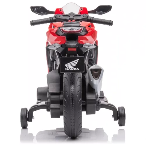 Honda CBR gyermekmotor 7,2 V-os lítium akkumulátorral és segédkerekekkel, piros