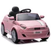 TURBO CHALLENGE FIAT 500e Elektromos Gyerekautó 7,2 V-os Lítium Akkumulátorral, Rózsaszín