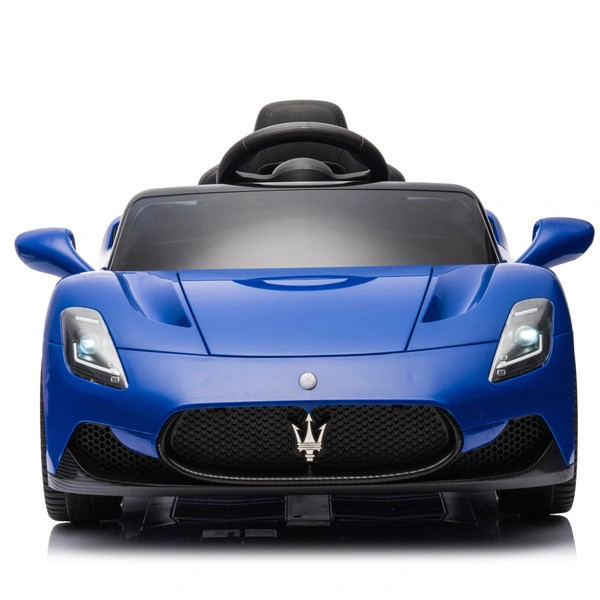 Maserati elektromos autó gyerekeknek 10,8 V-os lítium akkumulátorral, távirányítóval és hanggal, kék – alternatív kép 2