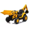 CAT elektromos autó gyerekeknek 10,8 V-os lítium akkumulátorral, kerekes rakodóval és kotrógéppel, sárga