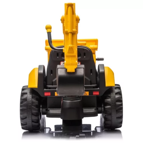 CAT elektromos autó gyerekeknek 10,8 V-os lítium akkumulátorral, kerekes rakodóval és kotrógéppel, sárga