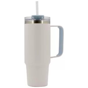   Rozsdamentes acél kulacspohár szívószállal, 900 ml, vegyes színben