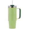 Rozsdamentes acél kulacspohár szívószállal, 900 ml, vegyes színben